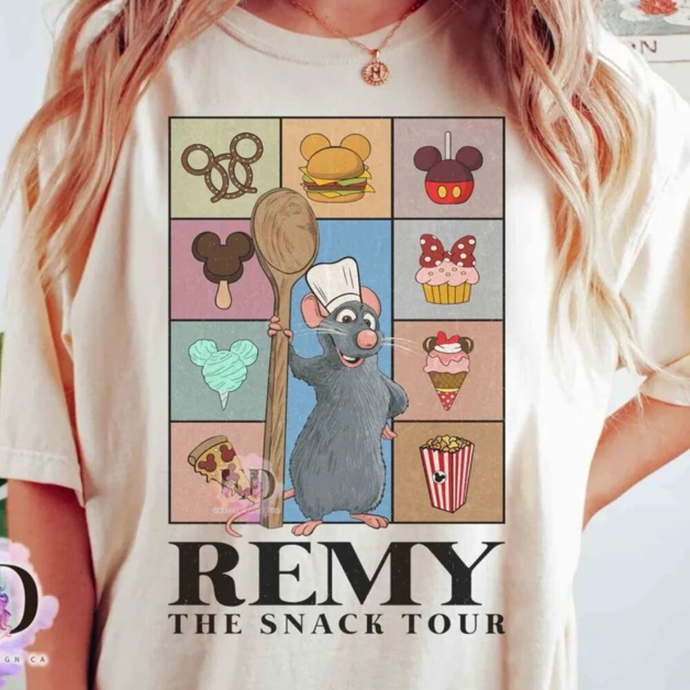 Funny Remy Mouse The Snack Tour Vintage T-shirt, Disney Ratatouille Anyone Can